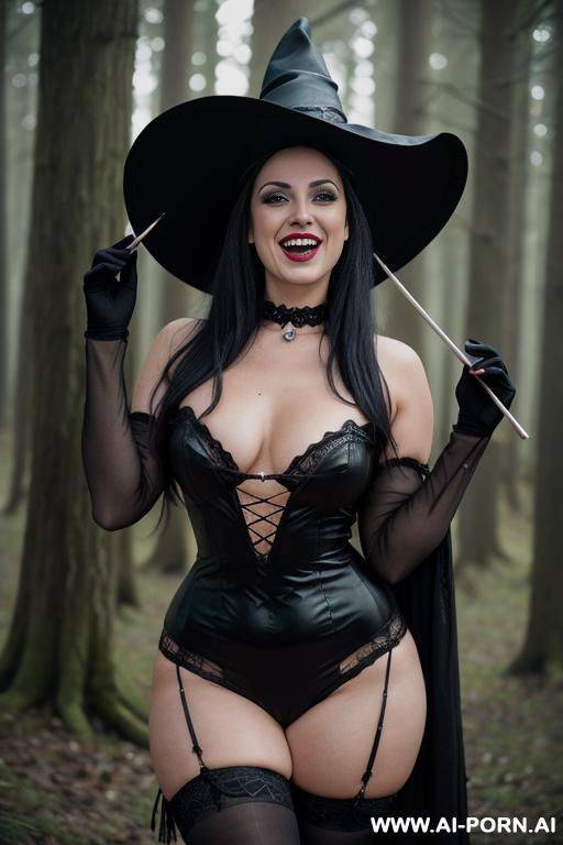 voluptuous, white hair, dominatrix, mistress, peg, strap-on, full view, standing, hands on hips, topless, pink pointy nipples. - #main