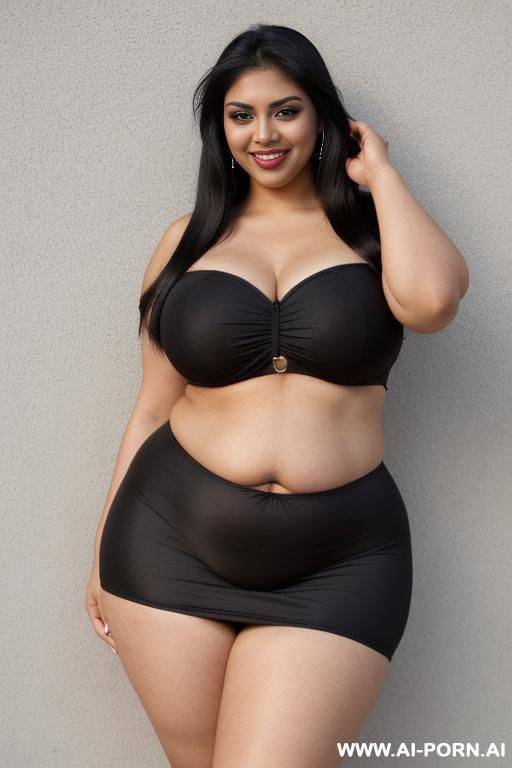 chola, mexican, cartoonishly wide hips, supermodel, big eyes, smiling - #main