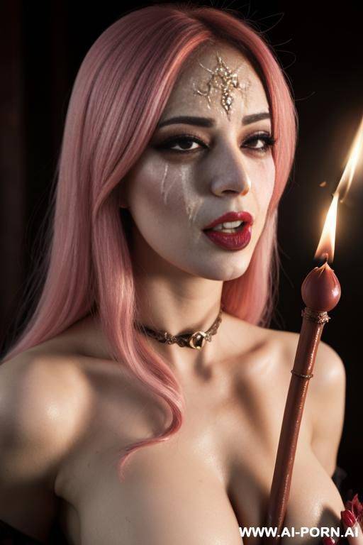 the oriental classical fairy is full and sexy, wearing only gauze. she is naked with a 30cm long penis deep in her throat, and a 30cm long dildo is fully inserted into her throat. through - #main