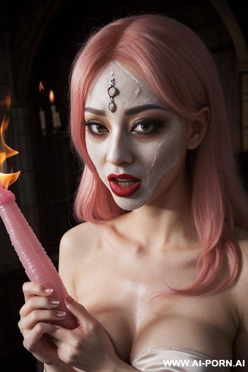 the oriental classical fairy is full and sexy, only wearing gauze. she is naked and performs deep throat oral sex with a 30cm long dildo. the 30cm long dildo is fully inserted into the - #main
