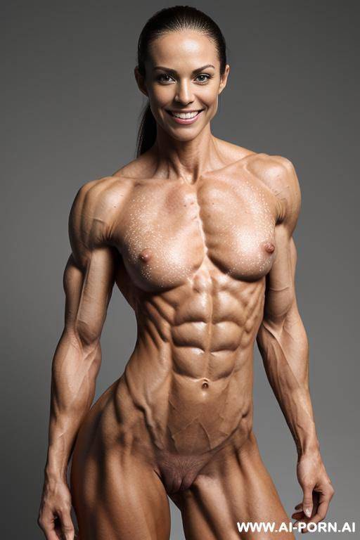 (((very pretty short topless very slender lean delicate bodybuilder woman ifbb pro))), ((very muscular very lean natural pec chest)), (((pretty womans face))), (((short dainty pintsized slender fit - #main