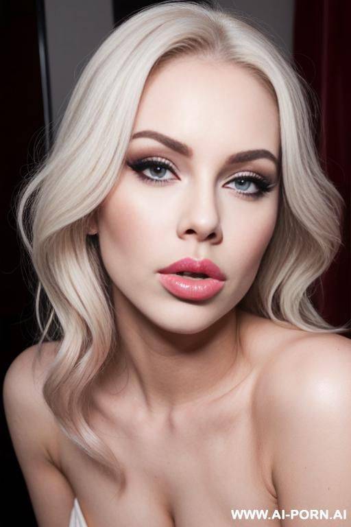 rock musician, hot beautiful bimbo, pallid skin, hot body, perfect body, hot face, perfect face, bimbo, influencer, bending over, facing viewer, sexy pose, plump lips, big lips, swollen lips, oversized lips, pouty lips - #main