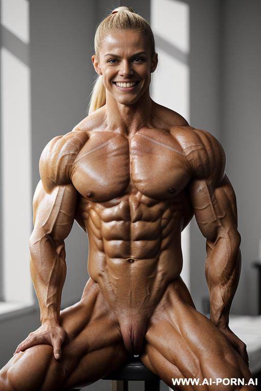 (real life but with very supersized lean muscles), (((totally tanless))), (nude gigantic aroused pointy realistic nipples), (((extremely short but muscular))), ((sunny)), (((shortie))), ((nude)), ((naked)), - #main