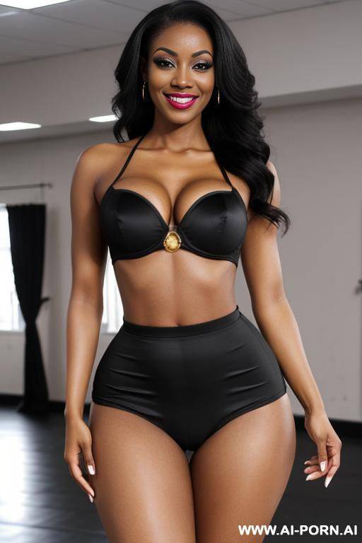 extremely beautiful make-up, narrow waist, large butt - #main