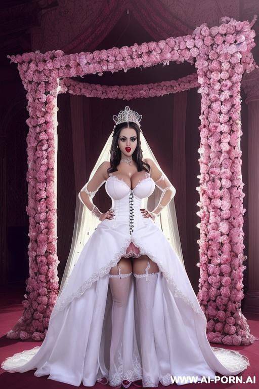 two vampire ladies with the largest and heavyest mega tits in the world walking over a graveyard, vampire, wearing a black cloack, vampire, gigantic tits, notining under her cloack, bimbo doll, - #main