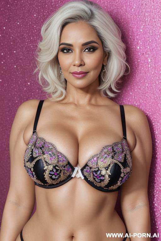 suburban mom, floral colorful push up bra, hot mature woman ,asin, ultra detailed, best quality, finely detail, highly detailed face, highly detailed eyes, sexy eyes, best quality eyes, highly - #main