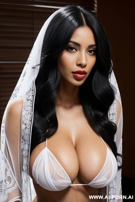 white african black mixed race, massive huge gigantic boobs, ((big lips)), ((large lips)), long voluminous wavy hair - #main
