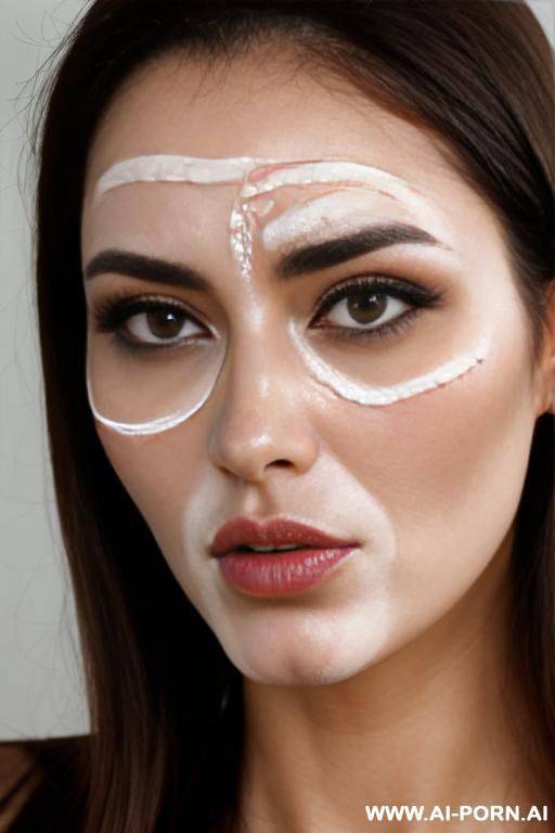 close up, sour cream on face - #main