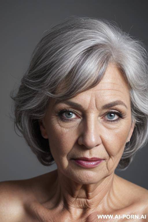 beautiful grandmother, perfect eyes, wrinkled face, wrinkled skin, makeup - #main