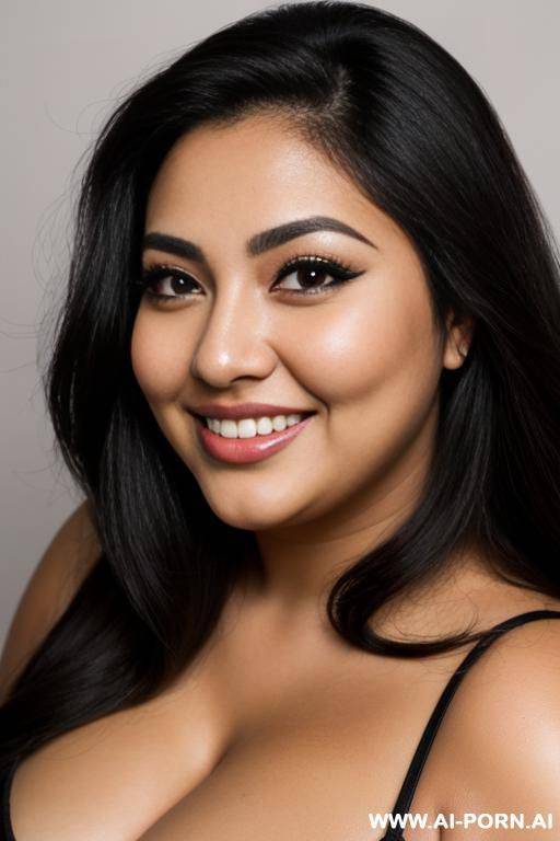 mexican, big lips, big eyes, eyeliner, tan, smiling, plumper, chubby - #main