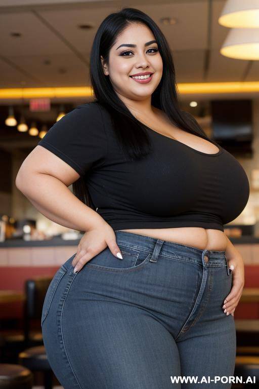 chicana, eyeliner, pear shaped, beautiful face, big smile, extra thicc, super curvaceous - #main