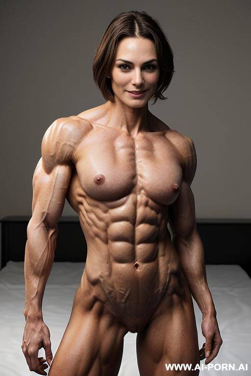 ((1 short slender smiling woman)), ((female face k knightley)), (very slender), (very gaunt), (very lithe), (very lean), (very sinewy), very veiny, very angular, very hollowcheeked smiling face, - #main