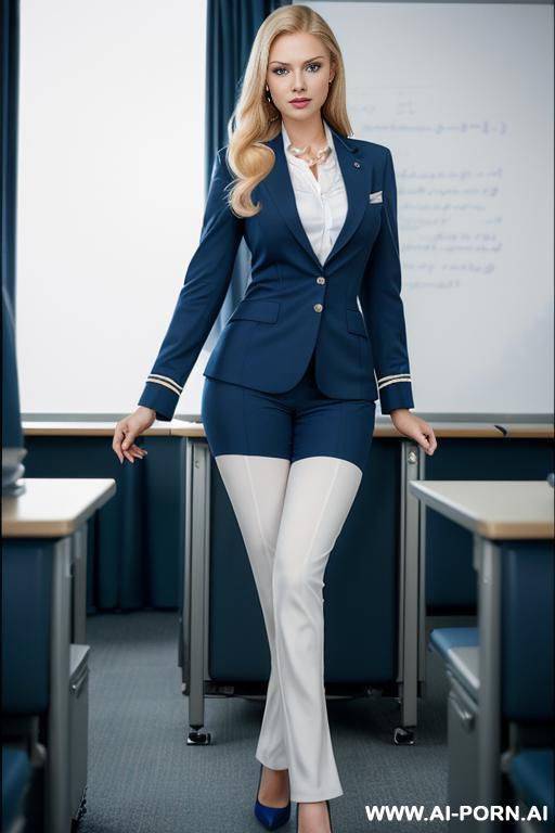teacher, in her classroom. doing facesitting with one of her s - #main