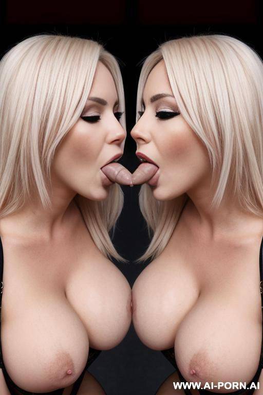 two bimbo pornstars, male pov blowjob, high quality photo. photo realistic, - #main