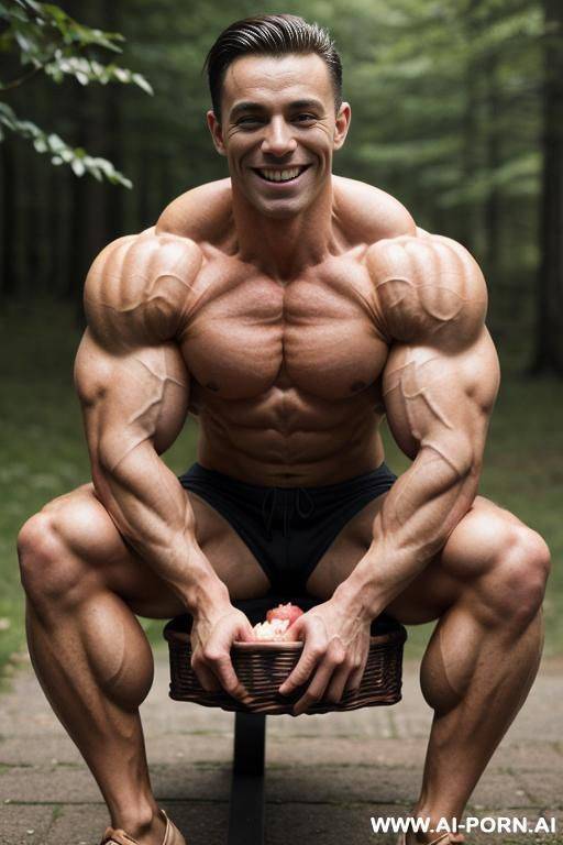 closeup view exaggarating muscle size and definition, (naked), (nude). (white pallid skin). hard & pallid, (extremely beautiful gaunt womans face with high cheekbones), coy eye contact, wide big - #main