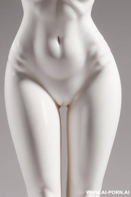porcelain white nude skin turned into statue, partial zoom, very fit hourglass figure, extremely wide pelvis and hips, fit waist closeup zoom picture, porcelain statue, wide hips fit close zoom details, wide inner gap between legs, very wide crotch-gap - #main