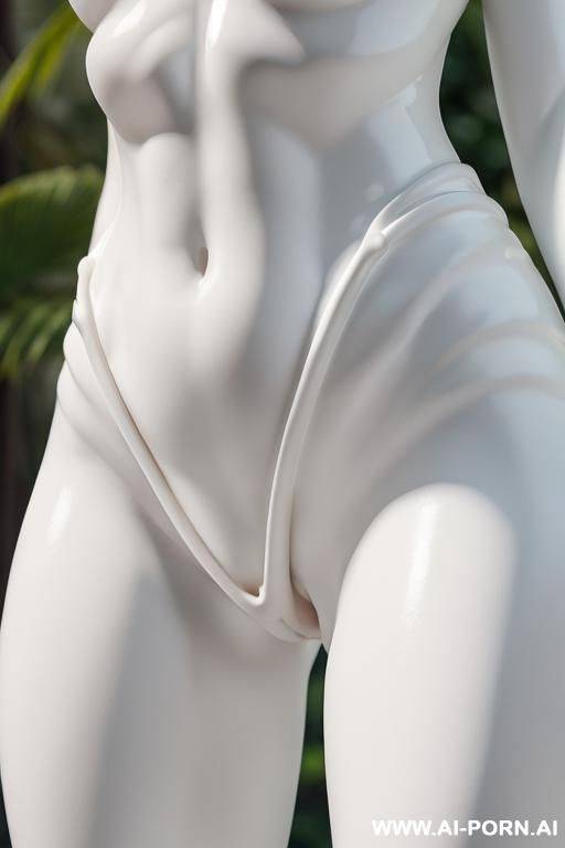 porcelain white nude body ultrarealistic statue, zoom extremely wide pelvis and hips, fit waist closeup zoom picture, wide inner gap between legs, very wide crotch-gap - #main