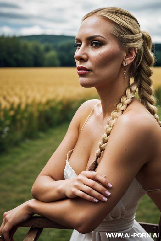 farmer womans, she is absolutely nude, she kneeled on different sex poses, flash pussy . she is on the middle of the village field - #main