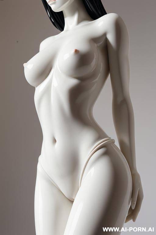 porcelain white nude statue low angle frontal- pussy zoom view, very fit nude waist close up photo, wide hips, wide realistic pelvis, wide inner gap between legs zoom closeup - #main