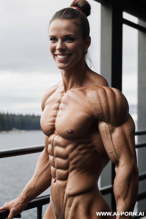 ((beautiful pretty short slender lean woman)), ((short slight frame)), ((short muscular physique)), finnish, ((nude white palid skin)), ((big pretty eyes)), (no makeup), (very pretty beautiful face), - #main