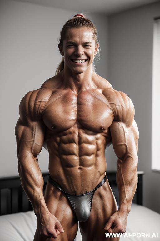 ((topless)) ((short pretty finnish muscle babe fbb)), ((muscles like short but muscular sarah crail ifbb)), (((very extremely muscular slender gaunt lean muscle physique))), (tight pussy), ((pretty - #main
