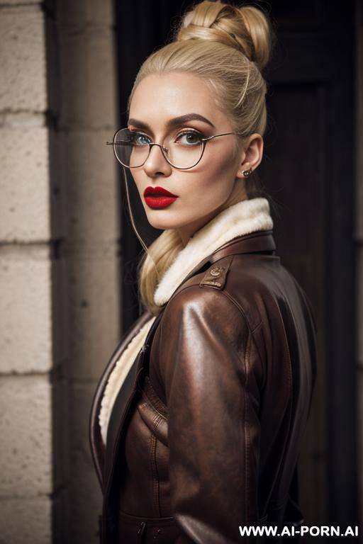 leather coat, beautiful, model, makeup - #main