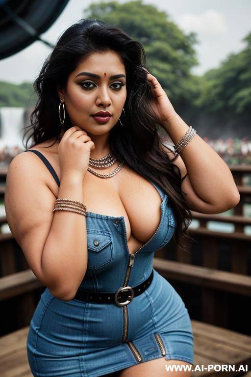 ugly obese indian woman with saggy ugly boobs wearing multiple silver chains (( chains)) (( silver cross)) flashing boobs in public wearing denim with a zipper ((denim dress with zipper)) ((ugly boobs)) ((saggy boobs)) ((ugly areolas)) - #main