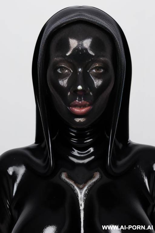 black goo, goo, goop, black goop, portuguese woman covered head to toe in goo, covered in goop, covered in black goo, covered in black goop, black goo over lips, black goo in mouth, black goo in nose, black goo on eyes - #main