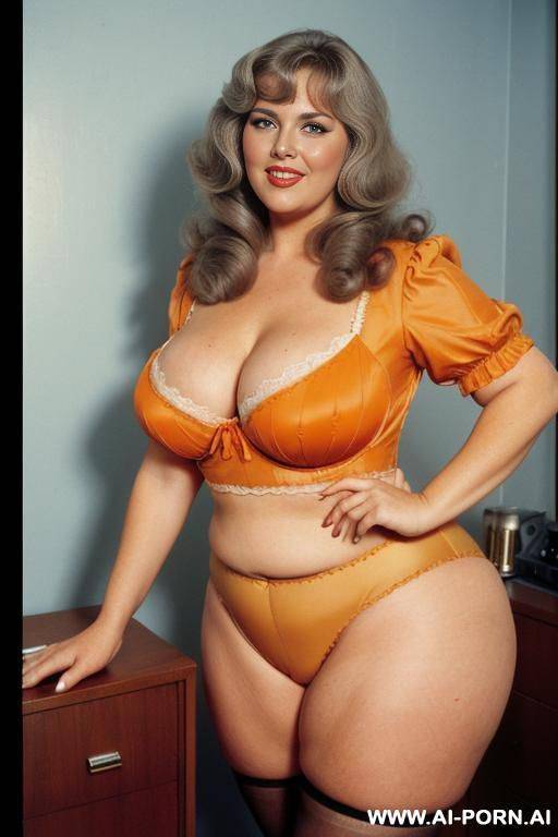 very tan , bbw gilf old supermodel, pear shaped, big eyes, wide hips, huge thighs, extra thicc, bbw - #main