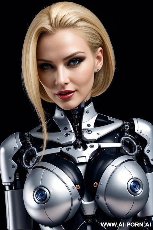 busty blonde robotic terminatrix with fully robotic body - #main