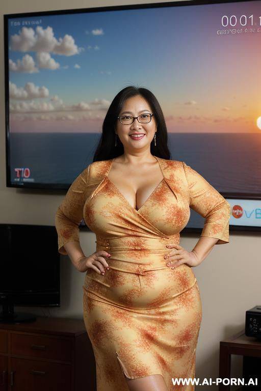 nerdy woman with glasses. s on body - #main