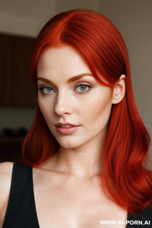 young natural red hair woman - #main