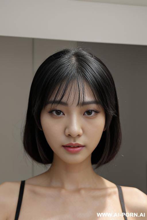 （杨幂），中国美女，看着镜头，身高16cm,腿很长很细，非常小的脸，只有巴掌大的脸，美丽的脸，露出饱满的额头，很浓很直的眉毛，眉毛眼睛的距离特别近，非常明显的双眼皮，明亮的特别大的眼睛，特别深的眼窝，v字脸，特别特别靠后的又尖又小的下巴，颧骨特别小特别低，颚骨非常窄，上嘴唇微微翘起，人中部位很短，上牙有些靠后，下牙比上牙更加靠后，巨大乳房，又窄又直有挺的鼻子，鼻梁很弯有迷人的很大弧度，（最小的鼻头和极小极窄的鼻翼），身材消瘦，四肢纤细，笔直细长的腿，30岁人妻，修长的天鹅颈，黑色长发略带波浪 - #main