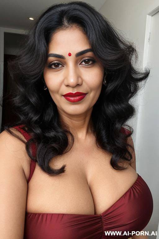 go as you like, gorgeus woman red lips, giant saggy breasts, parted_lips, eyebrows_visible_through_hair, - #main