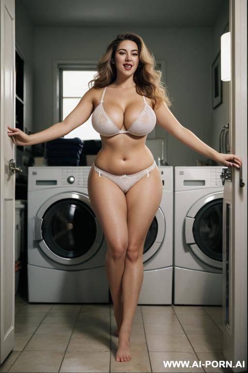 (((pretty face bimbo))) (((chav))) chubby naked big hips full body view oiled (((wide lips))) (((huge saggy extremly augmented boobs))) (((expressive huge))) cat eyes - #main