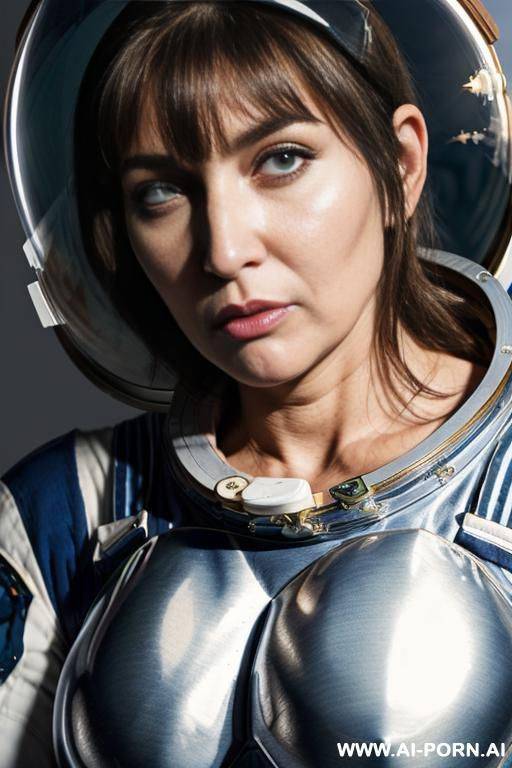 female knight, silvery blue full plate armour covering whole body, long hair with bangs, green eyes, tanned skin - #main