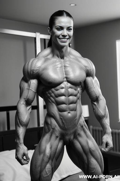 ((bed background)), (naked), (nude), ((shortest slender most muscular american fbb woman actress e. stone only)), ((((nude sinewy slender beautiful pretty american fbb muscle woman actress e. stone - #main