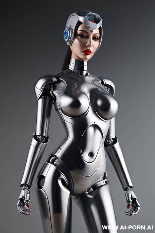 (realistic very detailed robot total meccanical artificial robot body woman skin latex-metal) - #main
