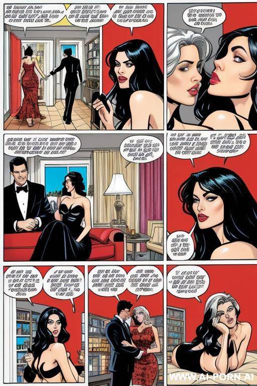 create a picture in comic style, husband and nanny - #main