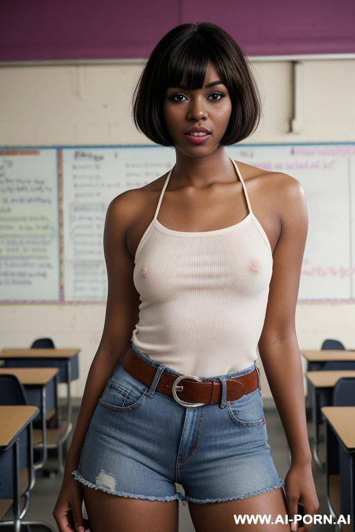brown hair mouth open with braces moaning jean shorts - #main