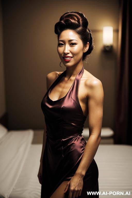 halter top nightgown, night time, (photorealistic), (ultra detailed photo), (hyper realistic photo), ( dichen lachman ) - #main