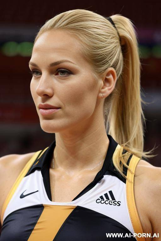 olympic volleyball player blonde ponytail german serious - #main