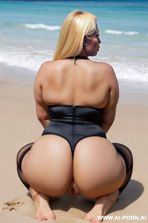 filipino woman black hair totally nude lying on the beach showing her pussy - #main