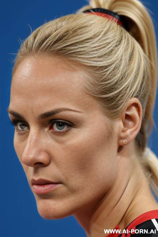 german olympic volleyball player blonde ponytail close-up - #main