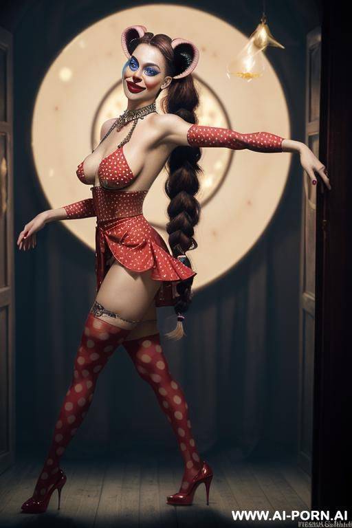 model, triangular face, pointed chin, topless, pouty lips, big lips ((topless)),, age twenty, (traditional outfit), (voluminous flowing hair), ((c cup teardrop boobs)), (eye contact), (sparkling eyes), - #main