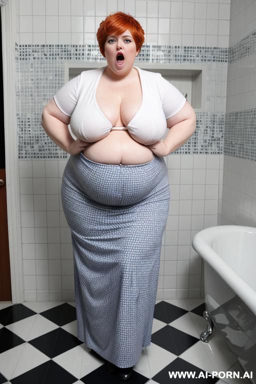 very fat bbw, huge ass, huge belly, huge arms, bbw face, wide open mouth - #main