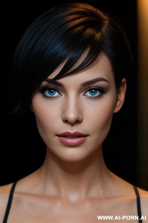 face of la stylez, close up, cinematic, short hair, beautiful blue eyes - #main