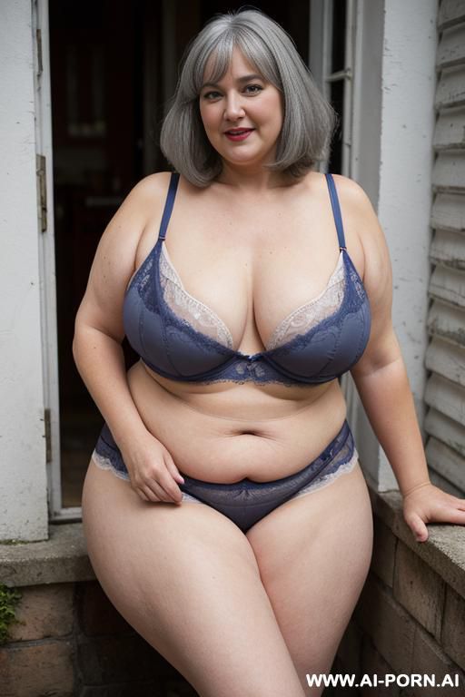 old lady, spreading legs, white nylon panties with pussy out, in front of everyone, outside, embarrassed, - #main