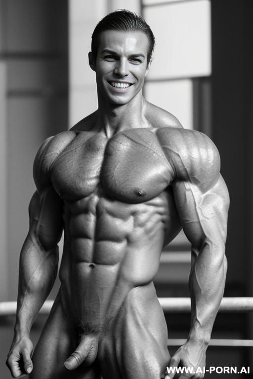 (naked smiling pretty short white fbb), (nude smiling pretty short white fbb), (looking at the camera with pretty eyes), beautiful eyes, ultra detailed, best quality color, finely detailed muscle, - #main