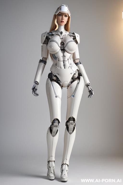 ((realistic very beautiful four k quality to very detailed robotic body, beautiful cyborg robot male)),(( to four k quality)) ( artificial big boobs total covered only latex skin white) natural - #main